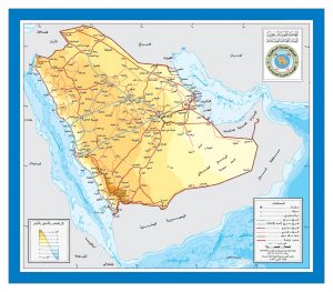 خريطة تضاريس السعودية