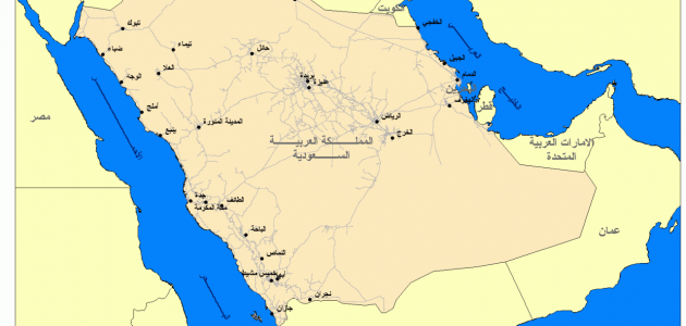 خريطة السعودية موقع محتويات