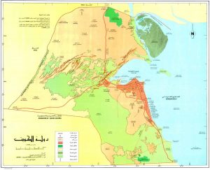 خريطة دولة الكويت مناطق