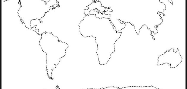 خريطة دول العالم صماء