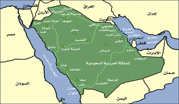 خريطة السعودية 2020