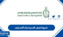 شروط قرض الاسرة بنك التسليف 1448