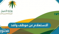الاستعلام عن موظف وافد من خلال 10 طرق مختلفة