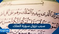 سبب نزول سورة الملك