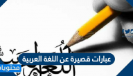 عبارات قصيرة عن اللغة العربية