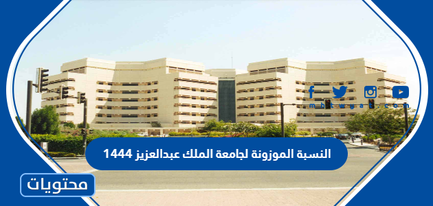 النسبة الموزونة لجامعة الملك عبدالعزيز 1447