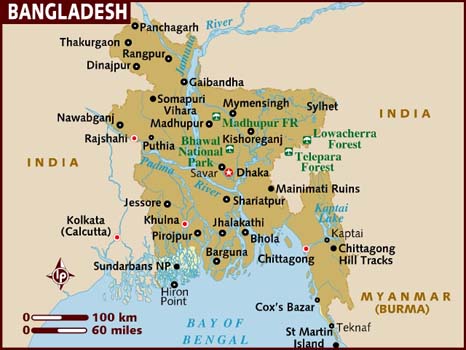خريطة بنجلاديش
