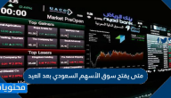متى يفتح سوق الأسهم السعودي بعد العيد