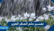 تفسير حلم المطر الغزير