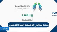 منصة بياناتي الوظيفية النفاذ الوطني