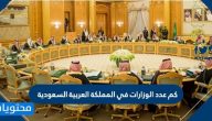 كم عدد الوزارات في المملكة العربية السعودية