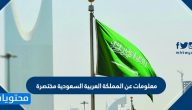 معلومات عن المملكة العربية السعودية مختصرة