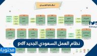 نظام العمل السعودي الجديد pdf