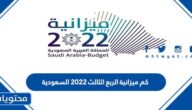 كم ميزانية الربع الثالث 2022 السعودية