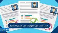 ايش اكتب في المهارات في السيرة الذاتية