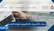 خدمات التأشيرات الالكترونية لوزارة الخارجية