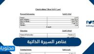 عناصر السيرة الذاتية .. شرح مكونات السيرة الذاتية بالتفصيل