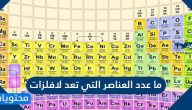 ما عدد العناصر التي تعد لافلزات