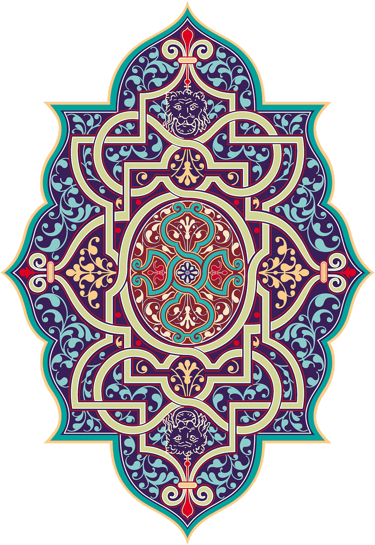للتصميم زخارف اسلامية هندسية غير ملونة