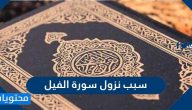 سبب نزول سورة الفيل وسبب تسمية سورة الفيل بهذا الاسم