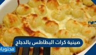 صينية كرات البطاطس بالدجاج والباشميل بطريقة سهلة ومكونات من المنزل