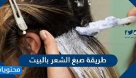 طريقة صبغ الشعر بالبيت وروتين العناية بالشعر المصبوغ