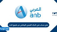 فتح حساب في البنك العربي الوطني عن طريق النت