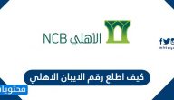 كيف اطلع رقم الايبان الاهلي عن طريق الانترنت بخطوات سهلة