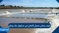 كيف يمكن فصل الملح من محلول ماء وملح