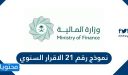 نموذج رقم 21 الاقرار السنوي وزارة المالية 2025