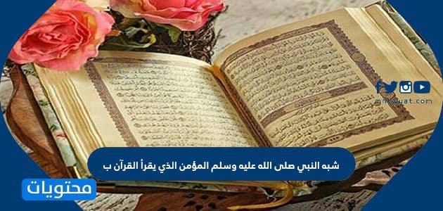 شبه النبي صلى الله عليه وسلم المؤمن الذي يقرأ القرآن ب موقع محتويات