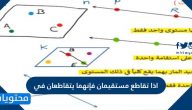 اذا تقاطع مستقيمان فإنهما يتقاطعان في