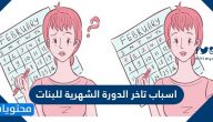 اسباب تاخر الدورة الشهرية للبنات