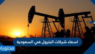 اسماء شركات البترول في السعودية