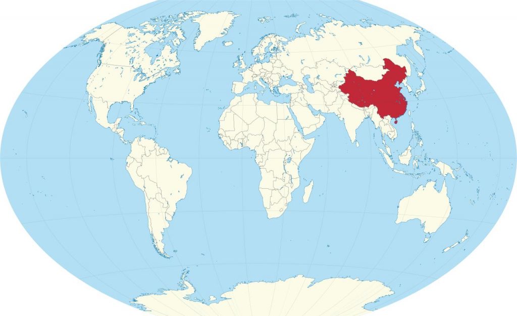 أين تقع الصين في خريطة العالم