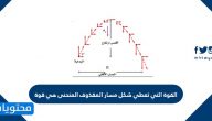 القوة التي تعطي شكل مسار المقذوف المنحنى هي قوة