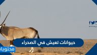 حيوانات تعيش في الصحراء الحارة والباردة