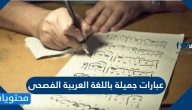 عبارات جميلة باللغة العربية الفصحى