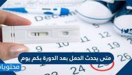 متى يحدث الحمل بعد الدورة بكم يوم