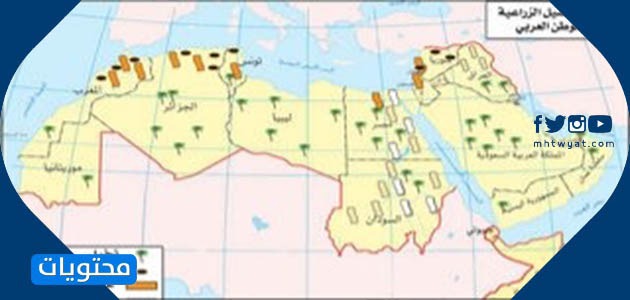 خريطة الوطن العربي الجديدة بالتفصيل صماء وملونة بدقة عالية موقع محتويات