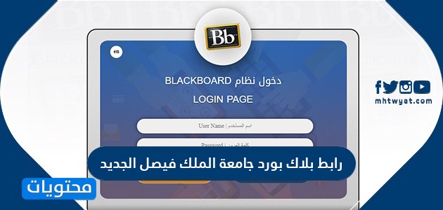 رابط بلاك بورد جامعة الملك فيصل الجديد kfu blackboard موقع محتويات