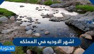ما هي اشهر الاوديه في المملكه العربية السعودية