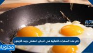 كم عدد السعرات الحرارية في البيض المقلي بزيت الزيتون