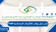 متى تنزل رواتب التأمينات الاجتماعية 1444