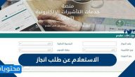 الاستعلام عن طلب انجاز منصة خدمات التأشيرات الإلكترونية