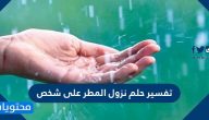 تفسير حلم نزول المطر على شخص لابن سيرين والنابلسي