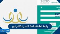 رابط اعادة كلمة السر نظام نور وحل مشكلة فقدان البريد الإلكتروني