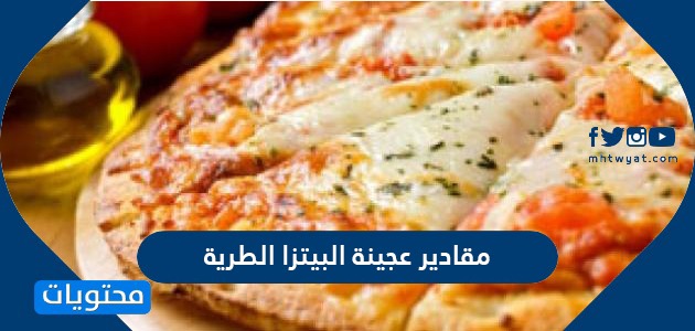 مقادير عجينة البيتزا الطرية الهشة بمكونات بسيطة وخطوات سهلة