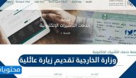 وزارة الخارجية تقديم زيارة عائلية ورابط تقديم طلب الزيارة visa.mofa.gov.sa