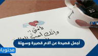 أجمل قصيدة عن الام قصيرة وسهلة